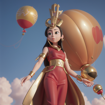 Image For Post Anime, success, queen, balloon, pharaoh, drought, HD, 4K, AI Generated Art