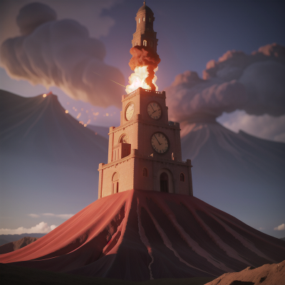 Image For Post Anime, volcano, failure, zombie, tower, demon, HD, 4K, AI Generated Art