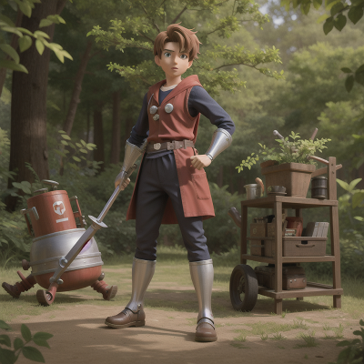 Image For Post Anime, hero, knight, doctor, forest, mechanic, HD, 4K, AI Generated Art