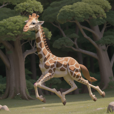Image For Post Anime, giraffe, samurai, forest, singing, jumping, HD, 4K, AI Generated Art