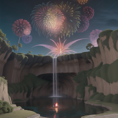 Image For Post Anime, failure, fireworks, invisibility cloak, waterfall, spaceship, HD, 4K, AI Generated Art
