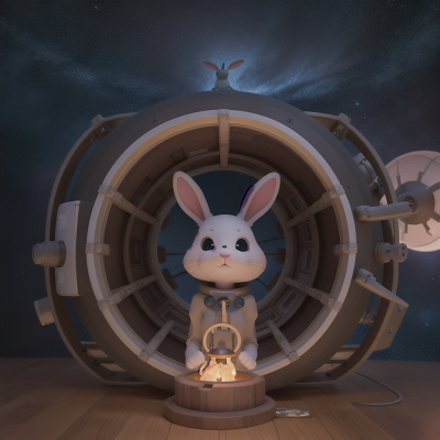 Image For Post Anime, space station, detective, stars, rabbit, maze, HD, 4K, AI Generated Art