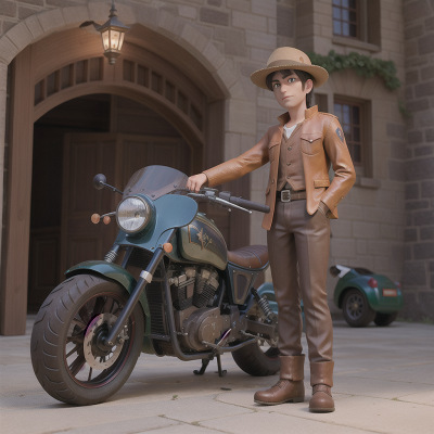 Image For Post Anime, motorcycle, detective, castle, dragon, farmer, HD, 4K, AI Generated Art
