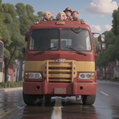 Image For Post Anime, car, drought, bus, goblin, firefighter, HD, 4K, AI Generated Art