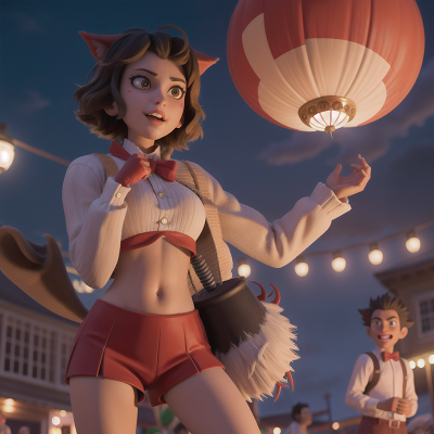 Image For Post Anime, carnival, teacher, werewolf, drought, fighting, HD, 4K, AI Generated Art