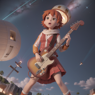 Image For Post Anime, helicopter, mummies, meteor shower, teacher, electric guitar, HD, 4K, AI Generated Art