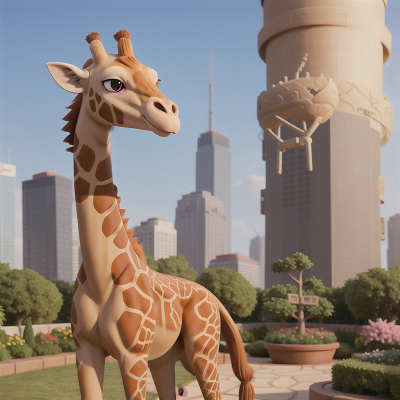 Image For Post Anime, skyscraper, garden, key, sandstorm, giraffe, HD, 4K, AI Generated Art