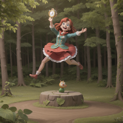 Image For Post Anime, enchanted forest, laughter, jumping, cyborg, time machine, HD, 4K, AI Generated Art