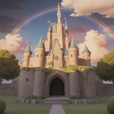 Image For Post Anime, ancient scroll, camera, rainbow, statue, castle, HD, 4K, AI Generated Art