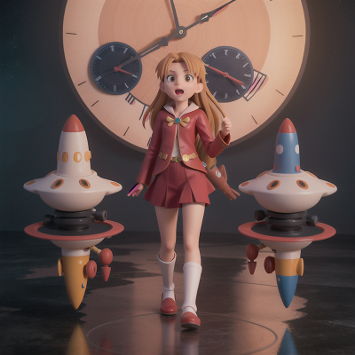Image For Post Anime, magic wand, clock, spaceship, vampire, rocket, HD, 4K, AI Generated Art