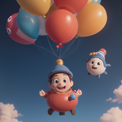 Image For Post Anime, submarine, wizard's hat, king, balloon, success, HD, 4K, AI Generated Art