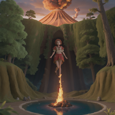Image For Post Anime, volcano, angel, failure, griffin, enchanted forest, HD, 4K, AI Generated Art