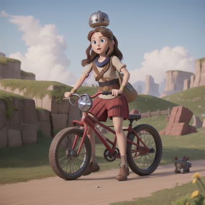 Image For Post Anime, bicycle, vikings, trumpet, robotic pet, drought, HD, 4K, AI Generated Art