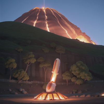 Image For Post Anime, hot dog stand, volcano, airplane, anger, tank, HD, 4K, AI Generated Art