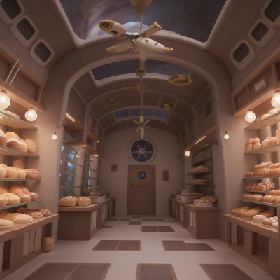 Image For Post Anime, space station, treasure, bakery, rocket, romance, HD, 4K, AI Generated Art