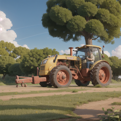 Image For Post Anime, garden, scientist, tractor, drought, spaceship, HD, 4K, AI Generated Art