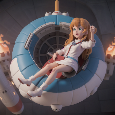 Image For Post Anime, hovercraft, doctor, astronaut, shield, castle, HD, 4K, AI Generated Art