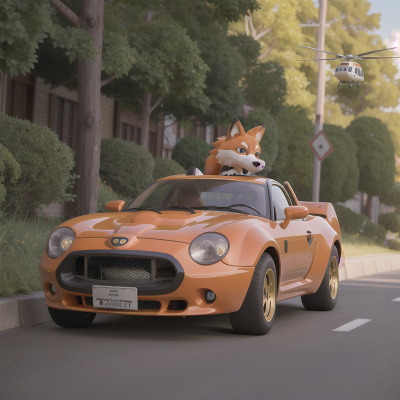 Image For Post Anime, fox, princess, zebra, helicopter, car, HD, 4K, AI Generated Art