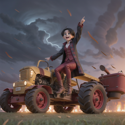 Image For Post Anime, tornado, invisibility cloak, dancing, vampire, tractor, HD, 4K, AI Generated Art