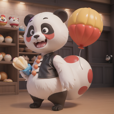 Image For Post Anime, panda, spaceship, anger, balloon, bakery, HD, 4K, AI Generated Art