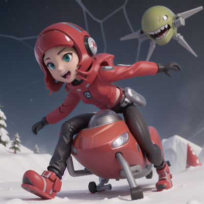 Image For Post Anime, sled, cyborg, dancing, avalanche, alien, HD, 4K, AI Generated Art