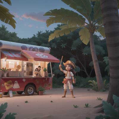 Image For Post Anime, taco truck, pirate, space, jungle, desert, HD, 4K, AI Generated Art