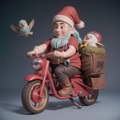 Image For Post Anime, dwarf, bird, doctor, bicycle, spaceship, HD, 4K, AI Generated Art