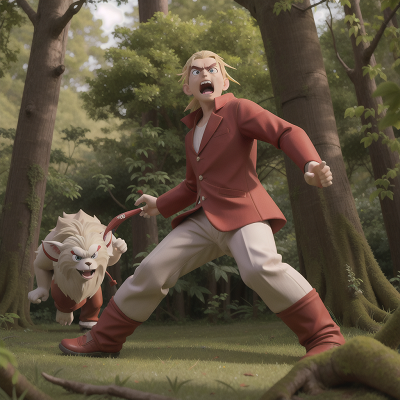 Image For Post Anime, forest, anger, yeti, hero, vampire, HD, 4K, AI Generated Art