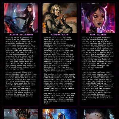 Image For Post | Bonus page with companions introduced in v1.2 of the HTML version of the CYOA.