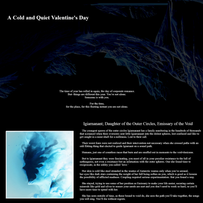 Image For Post A Cold And Quiet Valentine's Day CYOA
