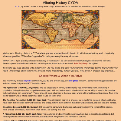 Image For Post Altering History CYOA by acheld + World of Myth and Wonder DLC