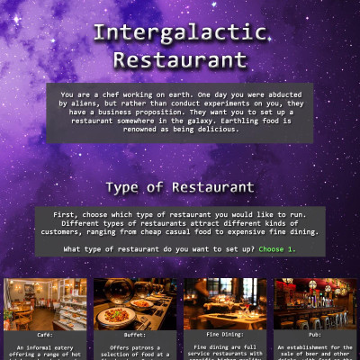 Image For Post Intergalactic Restaurant CYOA by Mister_Villain