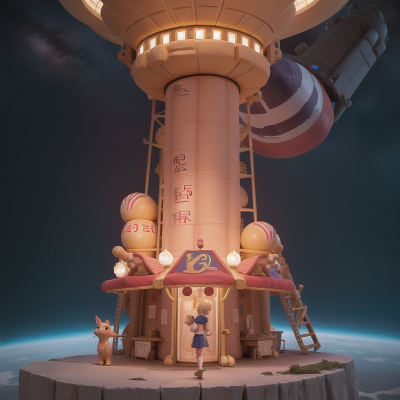 Image For Post Anime, chimera, crystal, space station, pharaoh, hot dog stand, HD, 4K, AI Generated Art