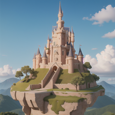 Image For Post Anime, map, castle, yeti, city, trumpet, HD, 4K, AI Generated Art
