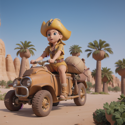 Image For Post Anime, bicycle, pirate, desert, jungle, sphinx, HD, 4K, AI Generated Art