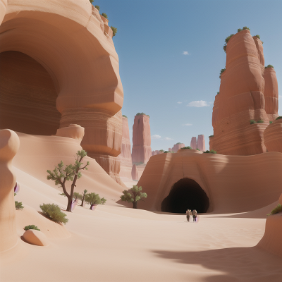Image For Post Anime, park, desert, knights, cave, king, HD, 4K, AI Generated Art
