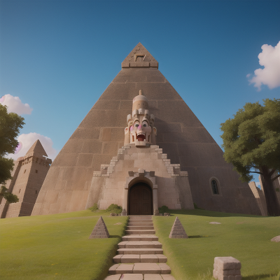 Image For Post Anime, hail, castle, troll, ancient scroll, pyramid, HD, 4K, AI Generated Art