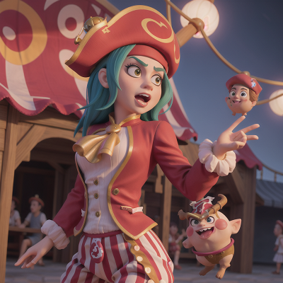 Image For Post Anime, circus, carnival, ogre, pirate, queen, HD, 4K, AI Generated Art