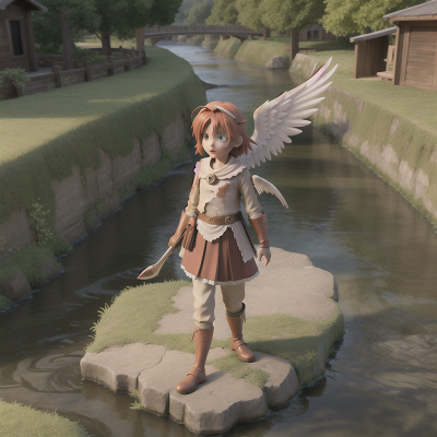 Image For Post Anime, angel, river, map, zombie, knight, HD, 4K, AI Generated Art