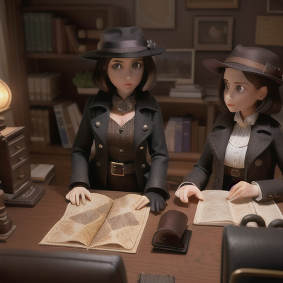 Image For Post Anime Art, Mismatched detectives, dark brown hair and curious, questioning gazes