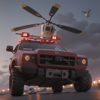 Image For Post Anime, helicopter, police officer, tornado, anger, turtle, HD, 4K, AI Generated Art