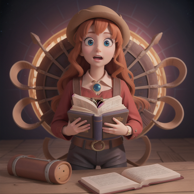 Image For Post Anime, wormhole, accordion, harp, cowboys, spell book, HD, 4K, AI Generated Art