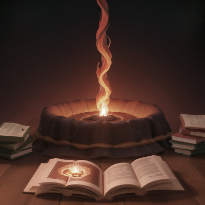 Image For Post Anime, wormhole, fire, map, book, hail, HD, 4K, AI Generated Art