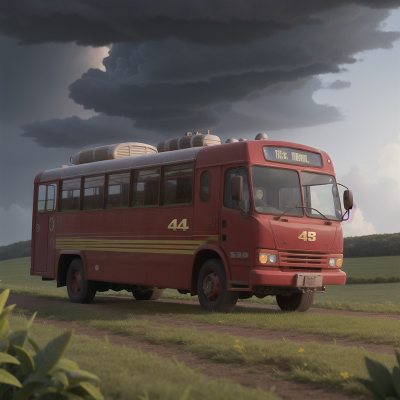 Image For Post Anime, bus, storm, farmer, car, crystal, HD, 4K, AI Generated Art