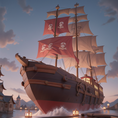 Image For Post Anime, werewolf, king, pirate ship, temple, train, HD, 4K, AI Generated Art