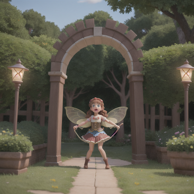 Image For Post Anime, singing, accordion, fairy, magic portal, bicycle, HD, 4K, AI Generated Art