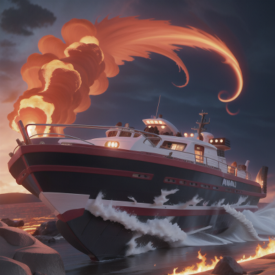 Image For Post Anime, singing, tornado, boat, lava, motorcycle, HD, 4K, AI Generated Art