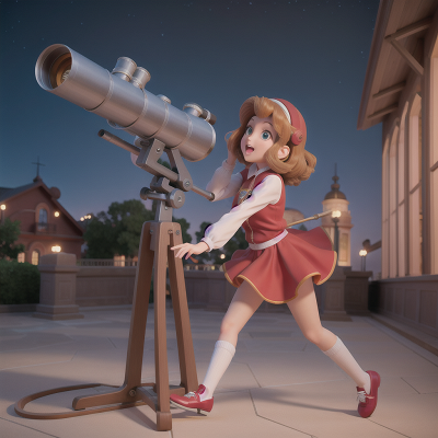 Image For Post Anime, telescope, museum, bicycle, romance, dancing, HD, 4K, AI Generated Art