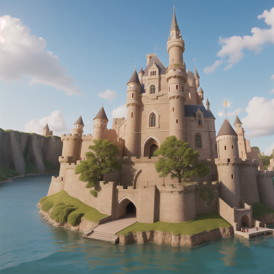 Image For Post Anime, market, fairy dust, swimming, medieval castle, tower, HD, 4K, AI Generated Art