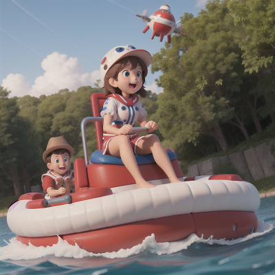 Image For Post Anime, hovercraft, swimming, circus, cowboys, sled, HD, 4K, AI Generated Art